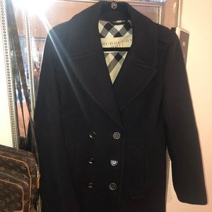 Navy Burberry Peacoat